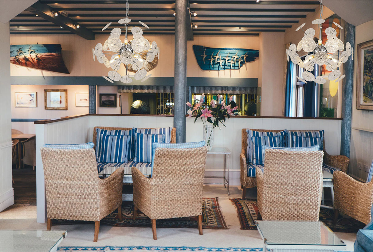 Ashurst Pendant,10 x E14, Polished Chrome