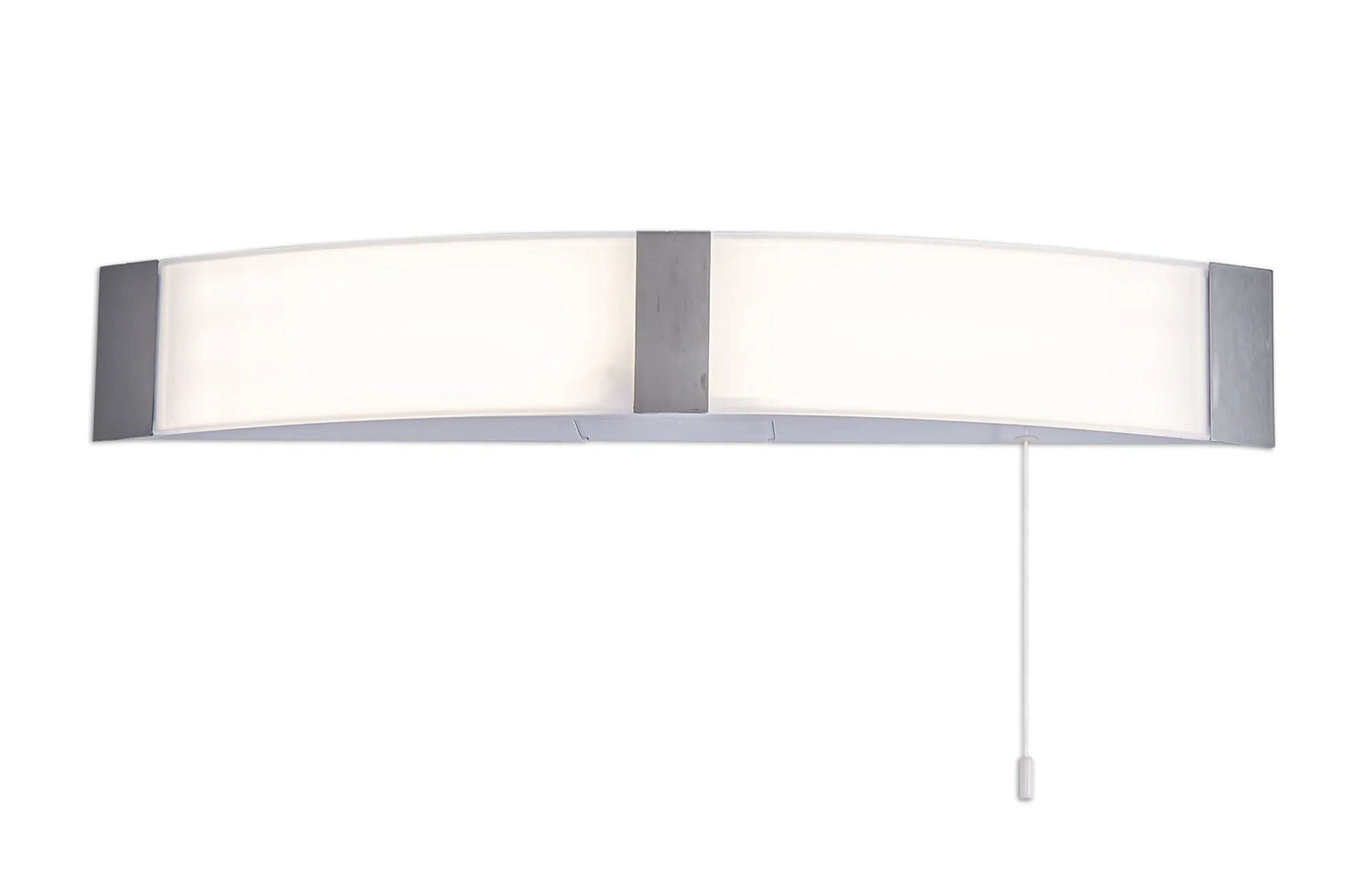 Baker Bathroom Wall Lamp c/w Shaver Socket & Pull Switch, 10W LED, 4000K, IP44, Polished Chrome