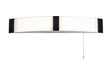Baker Bathroom Wall Lamp c/w Shaver Socket & Pull Switch, 10W LED, 4000K, IP44, Black