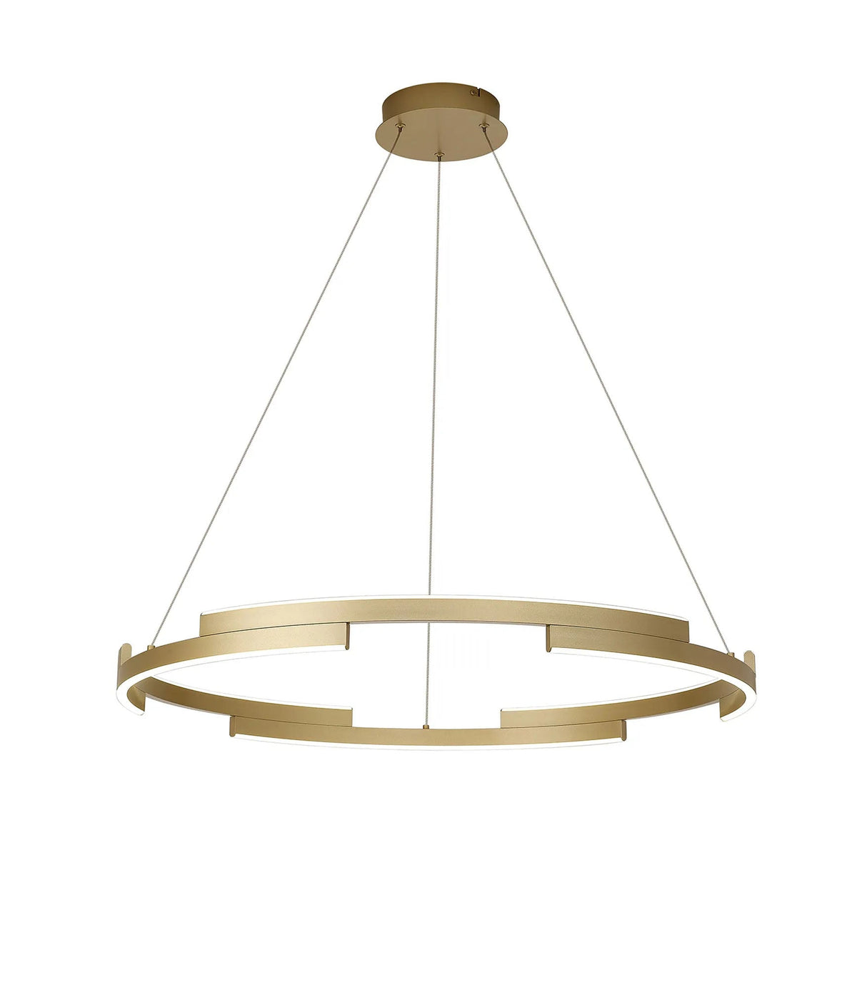 Bass 80cm Pendant, 44W LED, 3500K, 3 Step Dimming, Sand Gold