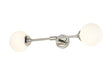 Bowles Ceiling/Wall Light Linear 2 Light IP44 Polished Nickel/Opal Smooth Round Glass