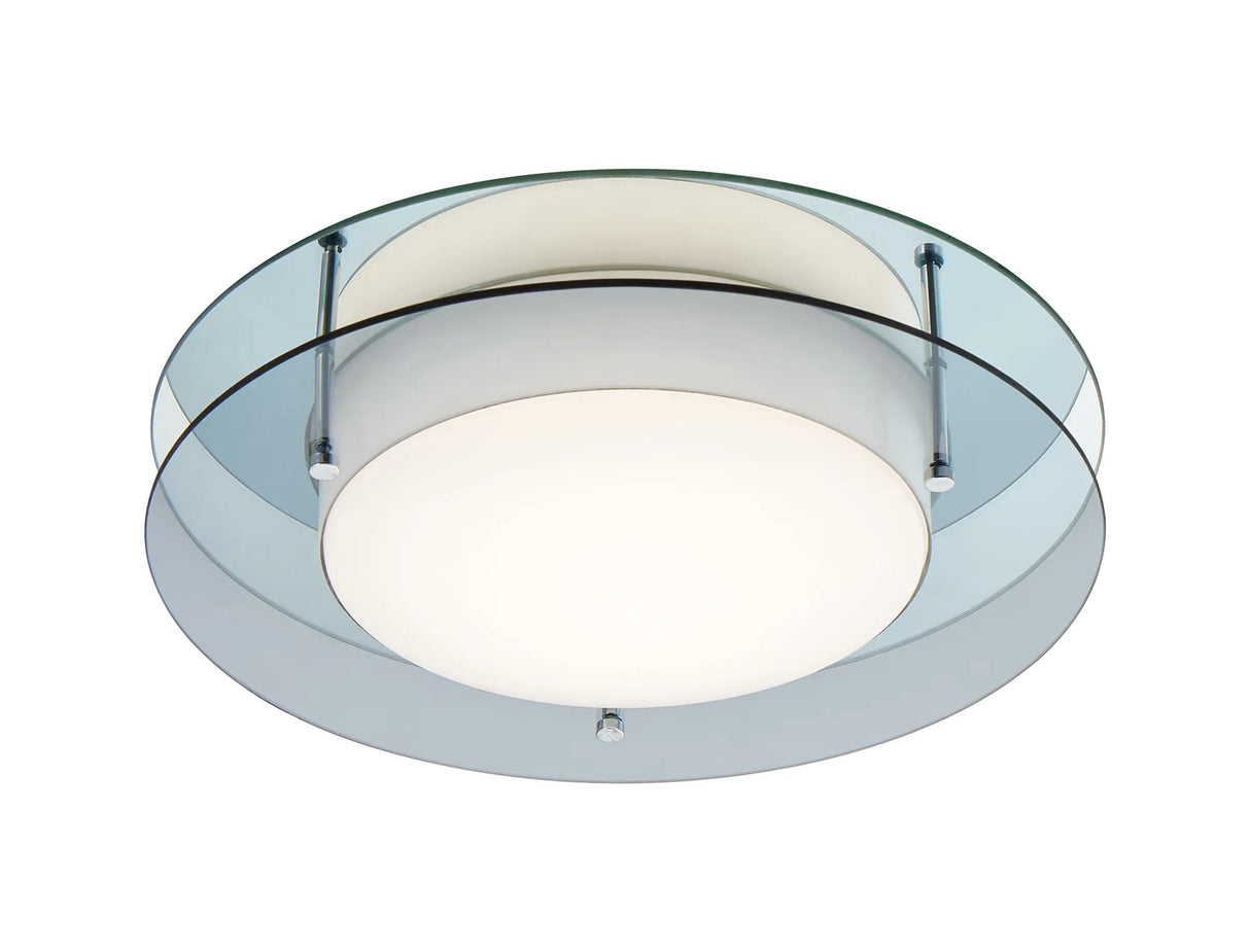 Bowyer Ceiling, 18W LED, 3000K, IP44, Smoked/Mirror