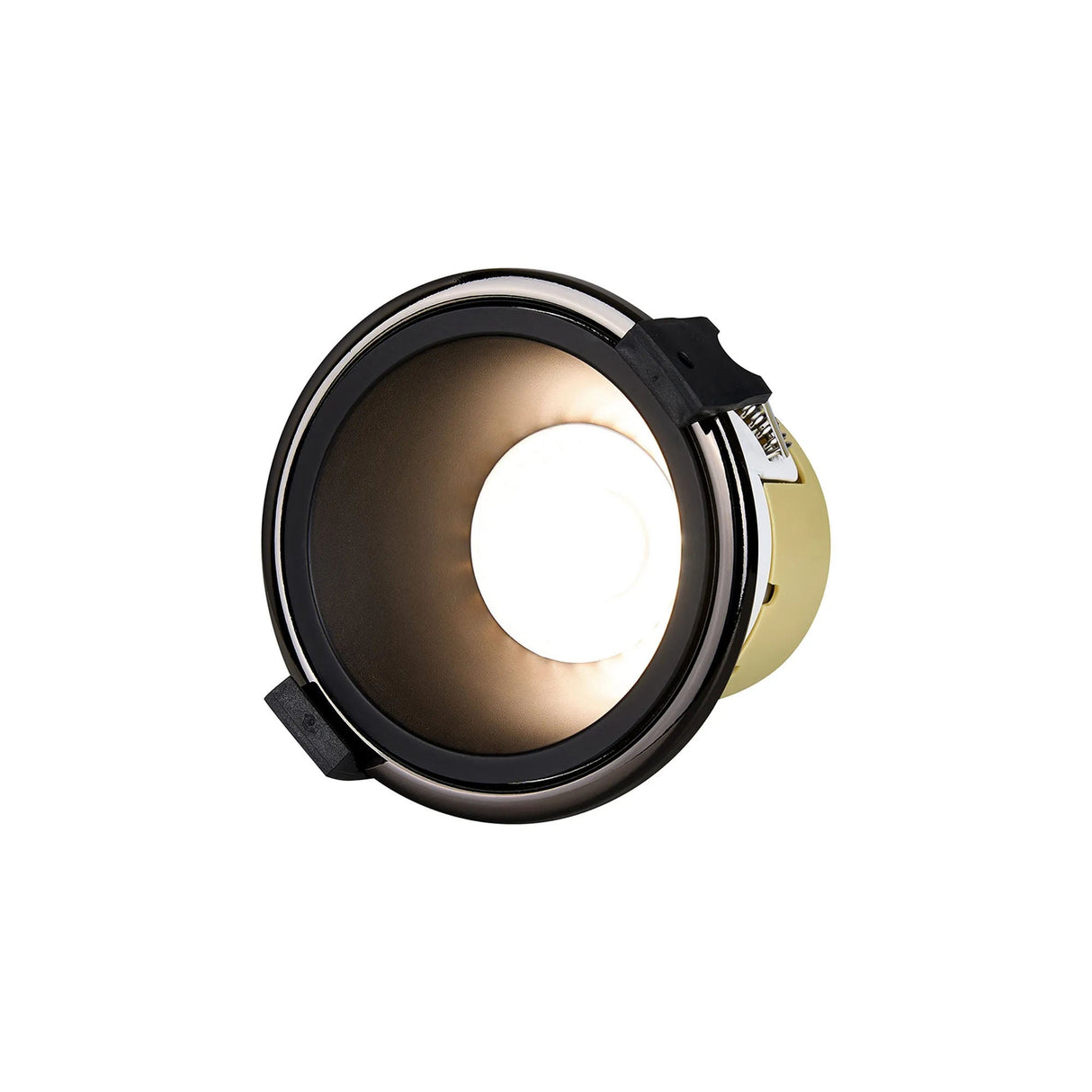 Brand, 5/8W, Triac Dimmable 4CCT LED Fire Rated Downlight, Black Inner & Black Chrome Trim, Cut Out: 70mm, 800lm, 60° Deg, IP65, 5yrs Warranty