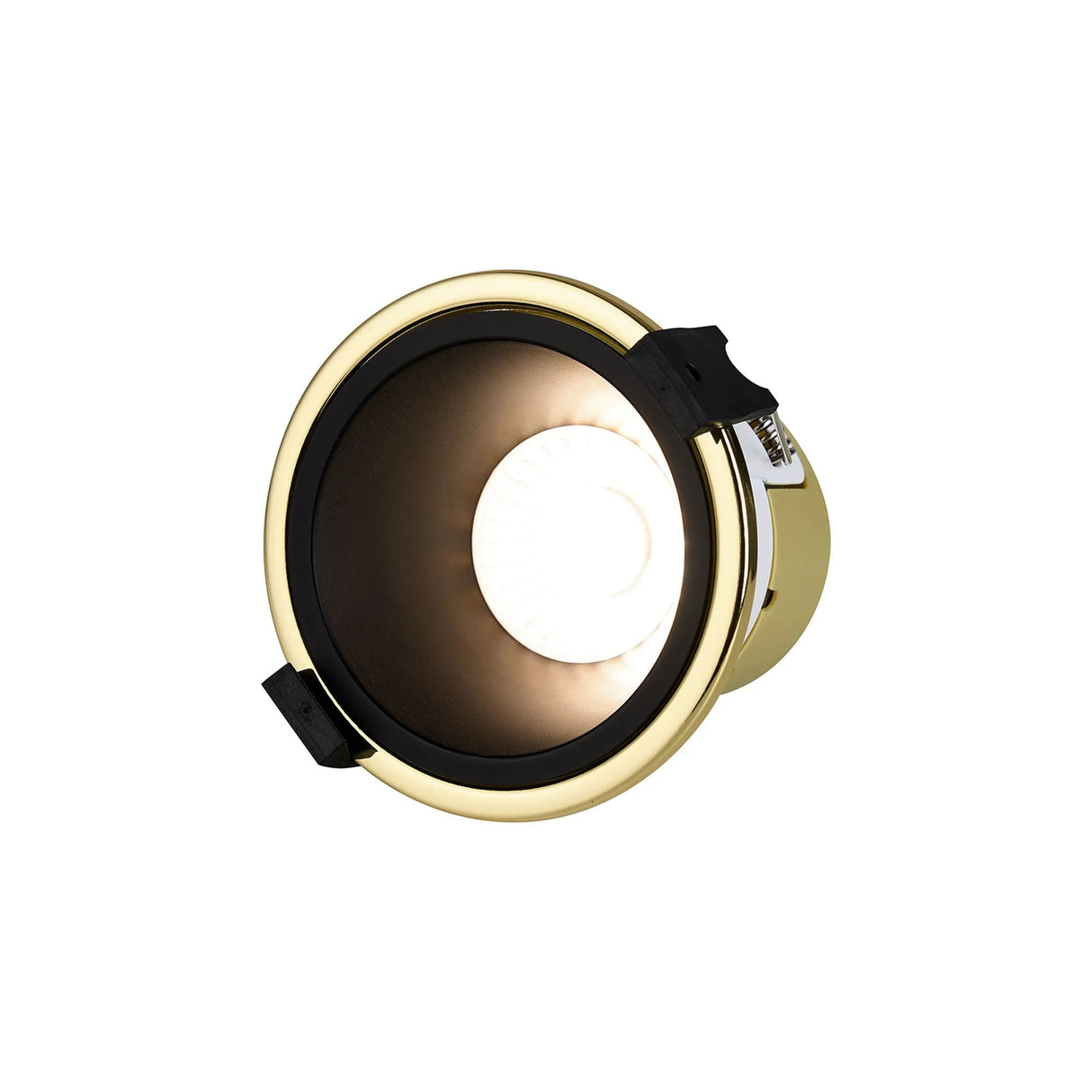 Brand, 5/8W, Triac Dimmable 4CCT LED Fire Rated Downlight, Black Inner & Gold Trim, Cut Out: 70mm, 800lm, 60° Deg, IP65, 5yrs Warranty