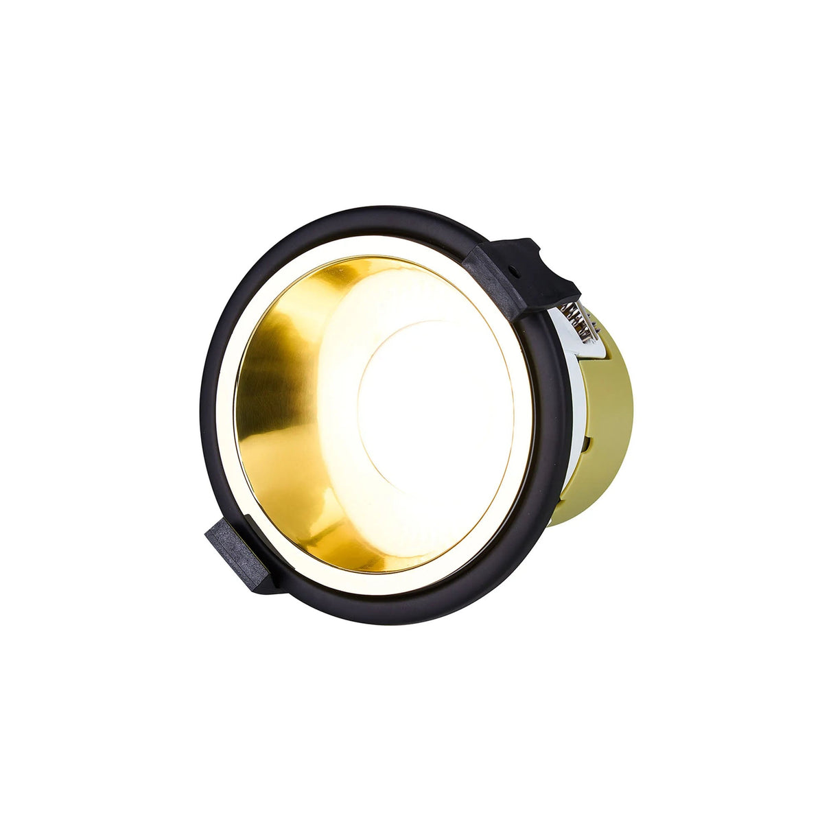 Brand, 5/8W, Triac Dimmable 4CCT LED Fire Rated Downlight, Gold Inner & Black Trim, Cut Out: 70mm, 800lm, 60° Deg, IP65, 5yrs Warranty