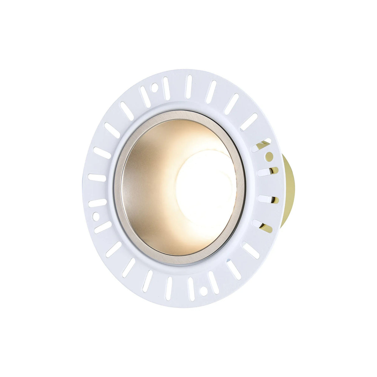 Brand, 5/8W, Triac Dimmable 4CCT LED Fire Rated Downlight, Trimless Satin Nickel Inner, Cut Out: 70mm, 800lm, 60° Deg, 5yrs Warranty