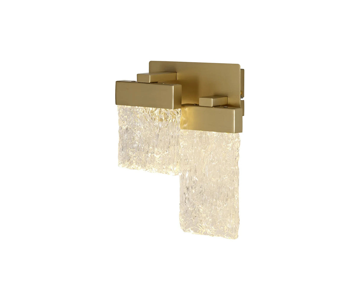 Brodie Wall Lamp, 2 x 4.5W LED, 3000K, Painted Brushed Gold