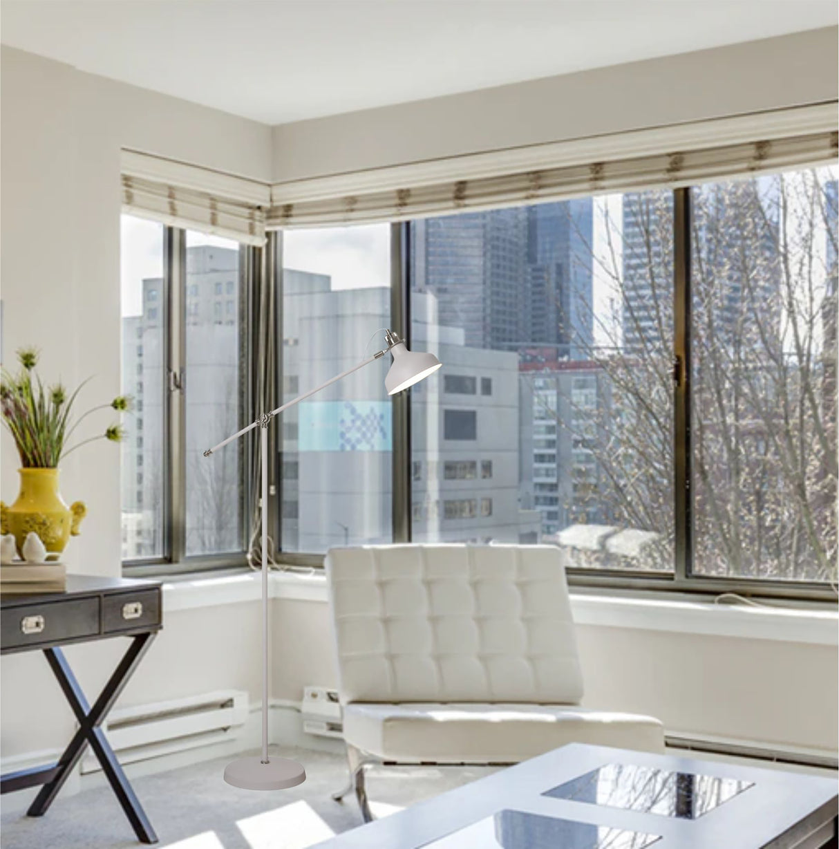 Brown Telescopic 5 Light, 5 x E27, Graphite/Copper/White