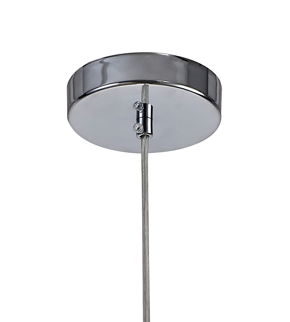 Buckley Square Pendant Small, 1 Light E14, Polished Chrome
