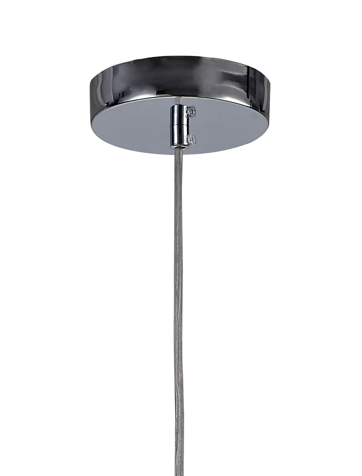 Buckley Square Pendant Large, 1 Light E27, Polished Chrome
