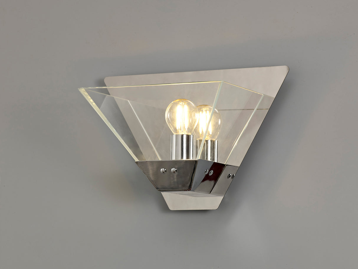 Buckley Wall Lamp, 1 Light E14, Polished Chrome