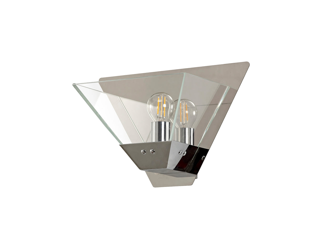 Buckley Wall Lamp, 1 Light E14, Polished Chrome
