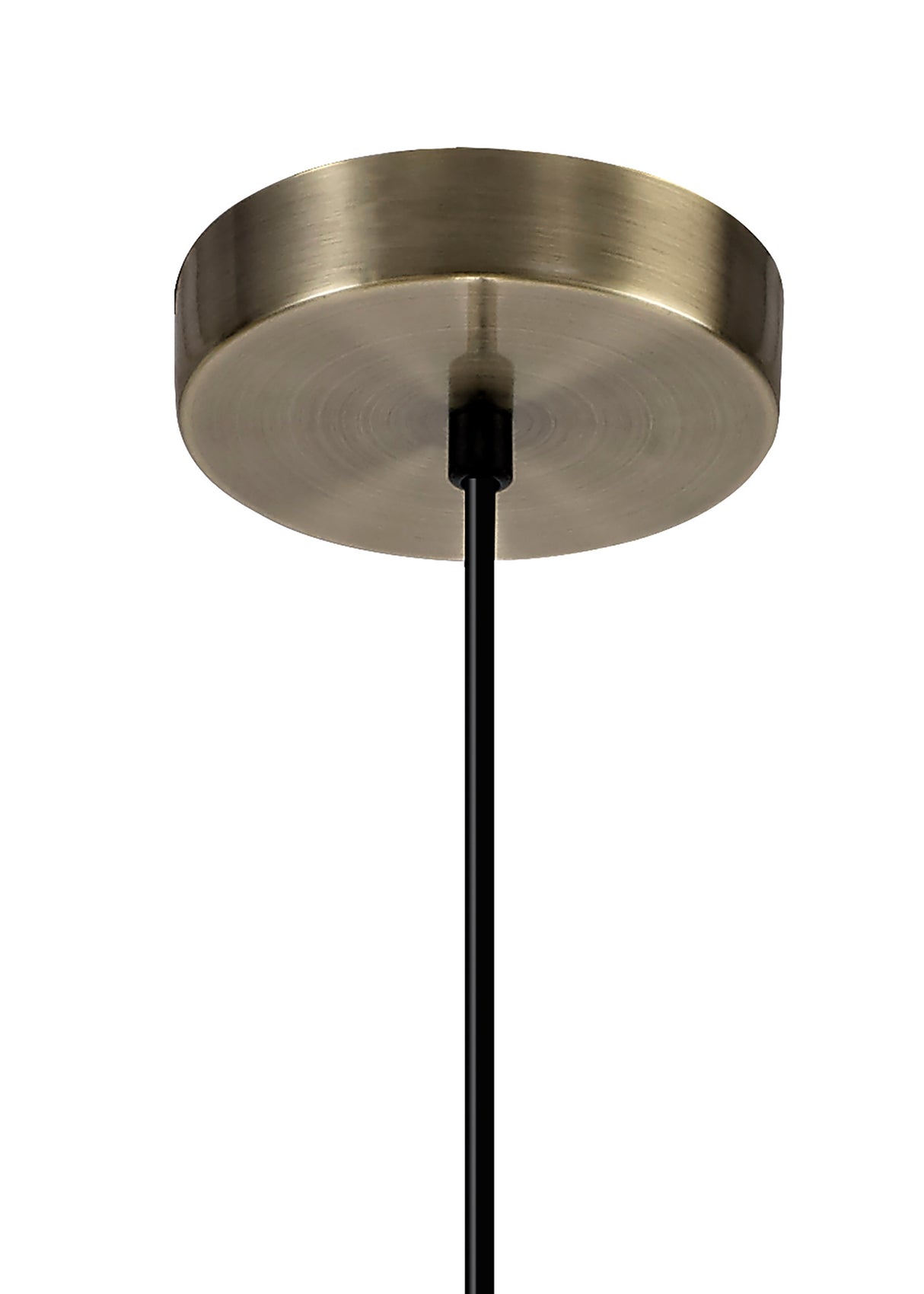 Buckley Square Pendant Small, 1 Light E14, Antique Brass