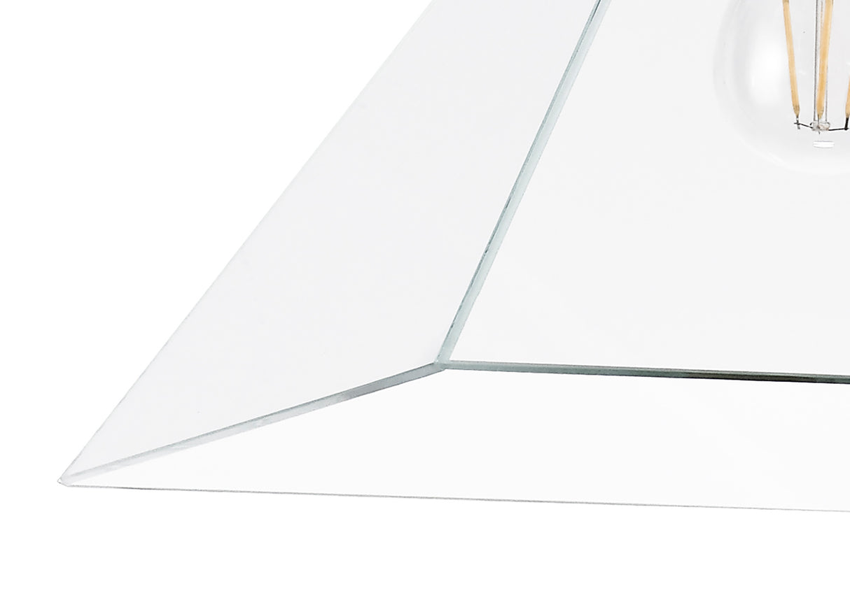 Buckley Square Pendant Large, 1 Light E27, Antique Brass