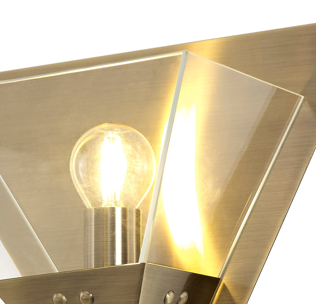 Buckley Wall Lamp, 1 Light E14, Antique Brass