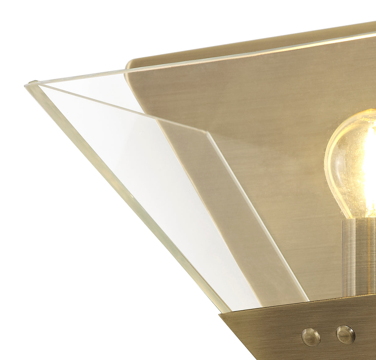 Buckley Wall Lamp, 1 Light E14, Antique Brass