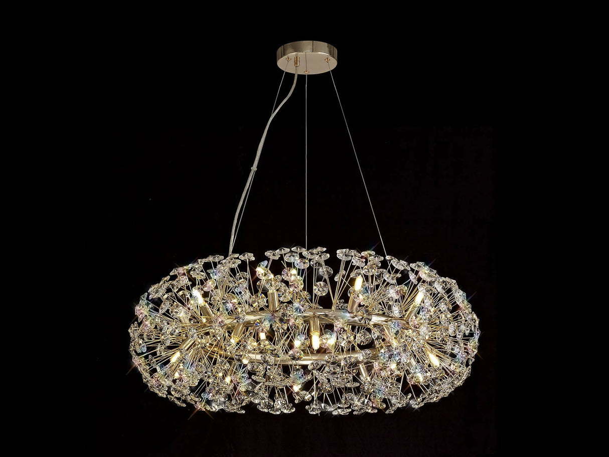 Byrne Pendant 80cm 20 x G9 French Gold/Crystal