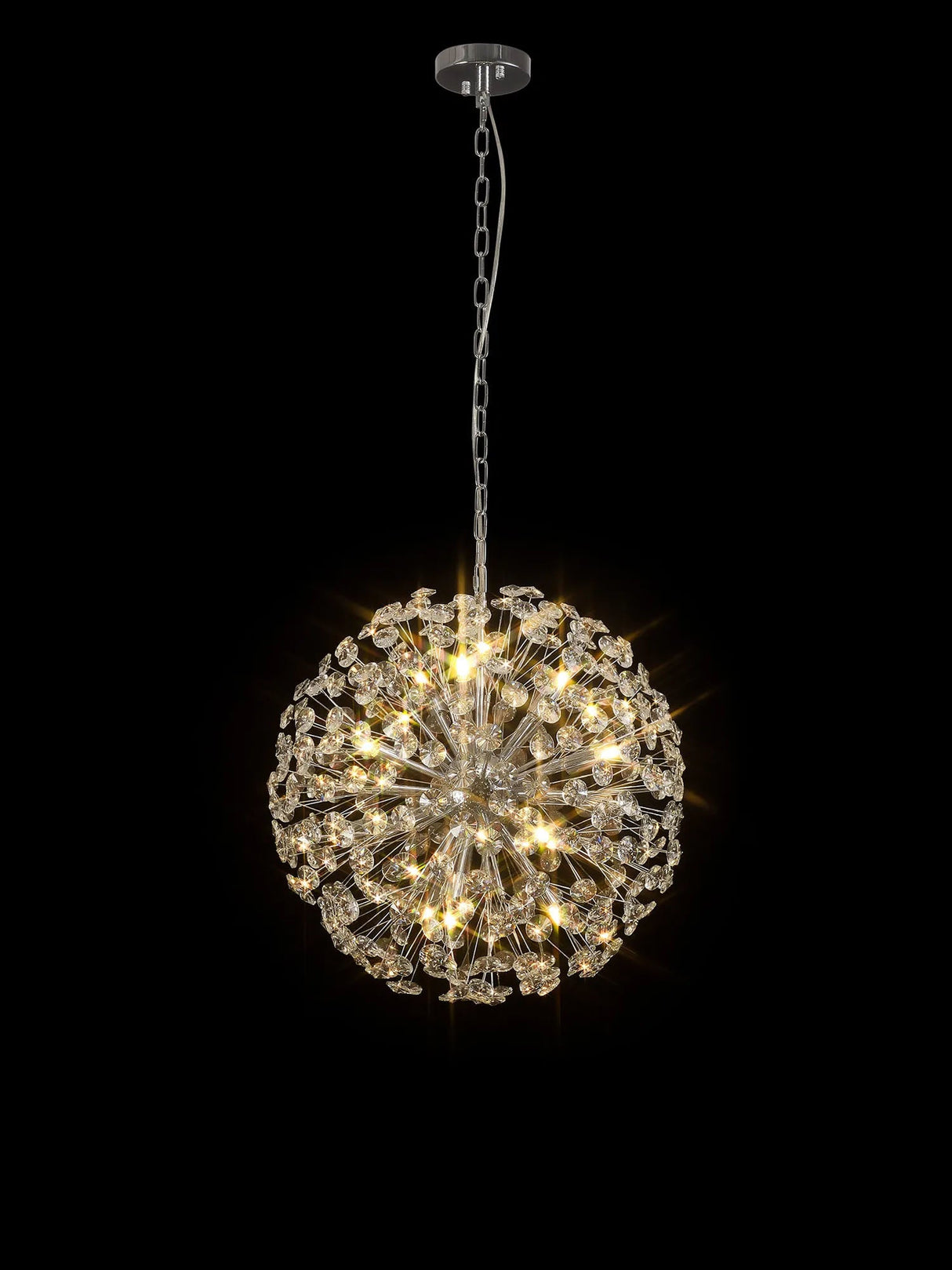 Byrne 50cm Sphere Pendant 12 x G9 Polished Chrome/Crystal