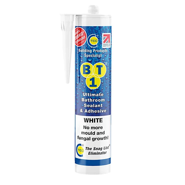 BT1 Ultimate Bathroom Adhesive & Sealant 290ml White