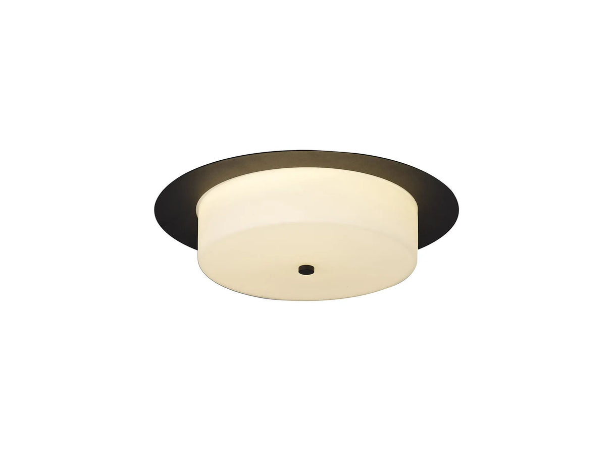 Chambers Ceiling, 18W LED, 3000K, IP44, Sand Black
