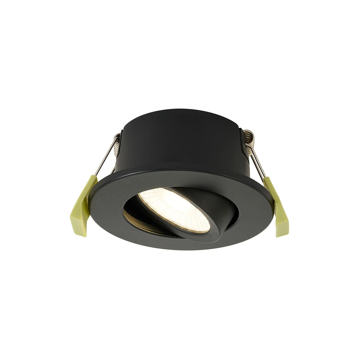 Channon 4/6/8W, Triac Dimmable 4CCT LED Fire Rated Adjustable Downlight, Black Round Tilt, 400-800lm, IP65 DRIVER INC.