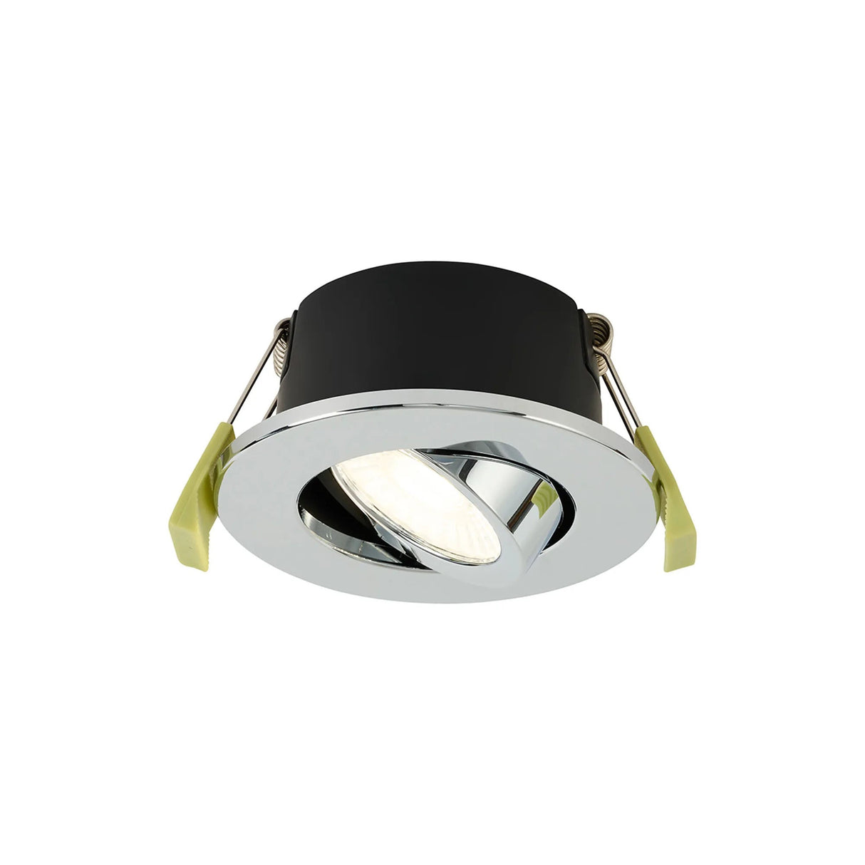 Channon 4/6/8W, Triac Dimmable 4CCT LED Fire Rated Adjustable Downlight, Chrome Round Tilt, 400-800lm, IP65 DRIVER INC.
