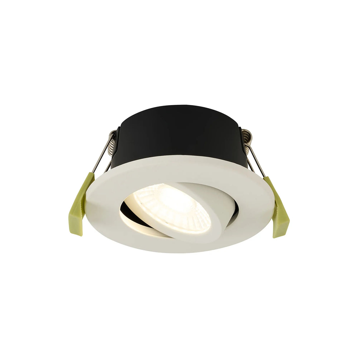 Channon 4/6/8W, Triac Dimmable 4CCT LED Fire Rated Adjustable Downlight, White Round Tilt, 400-800lm, IP65 DRIVER INC.