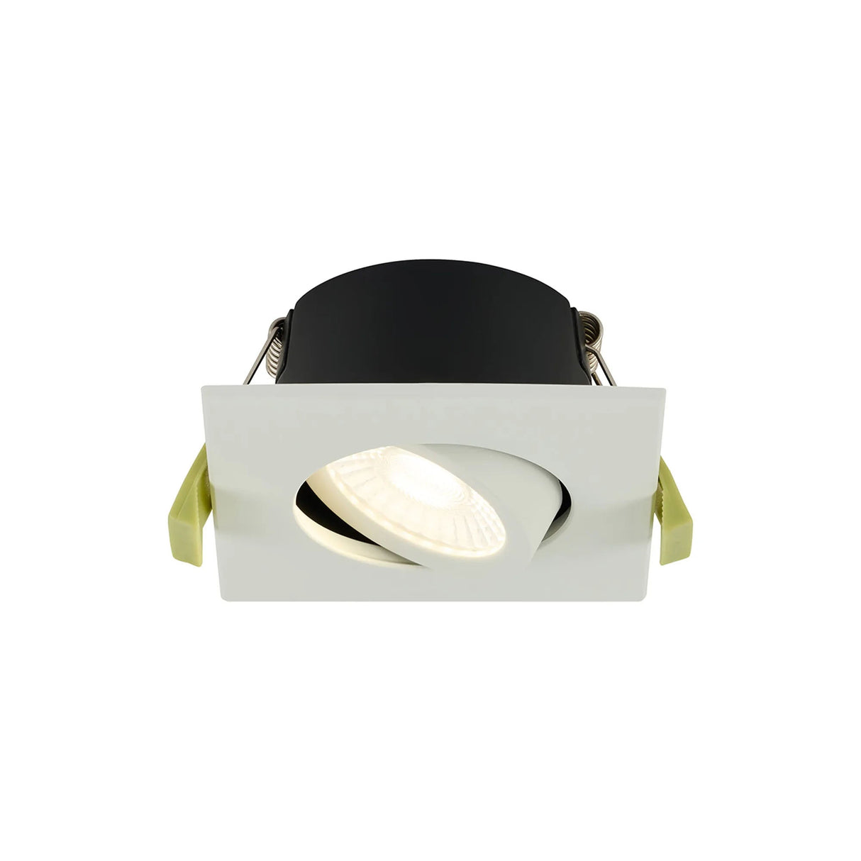 Channon 4/6/8W, Triac Dimmable 4CCT LED Fire Rated Adjustable Downlight, White Square Tilt, 400-800lm, IP65 DRIVER INC.