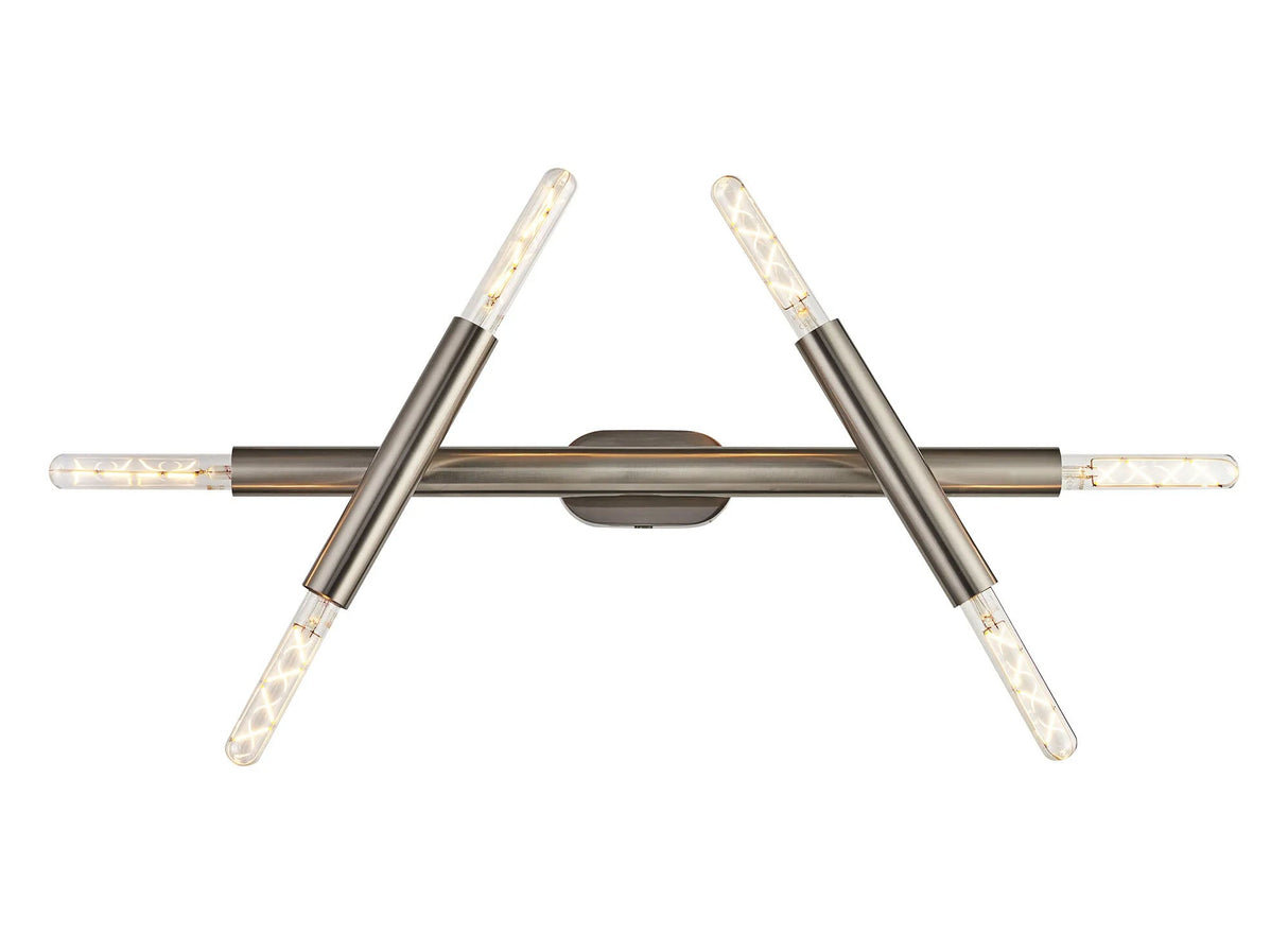 Cohen 3 Arm 6 Light Adjustable Ceiling/Wall E27, Satin Nickel