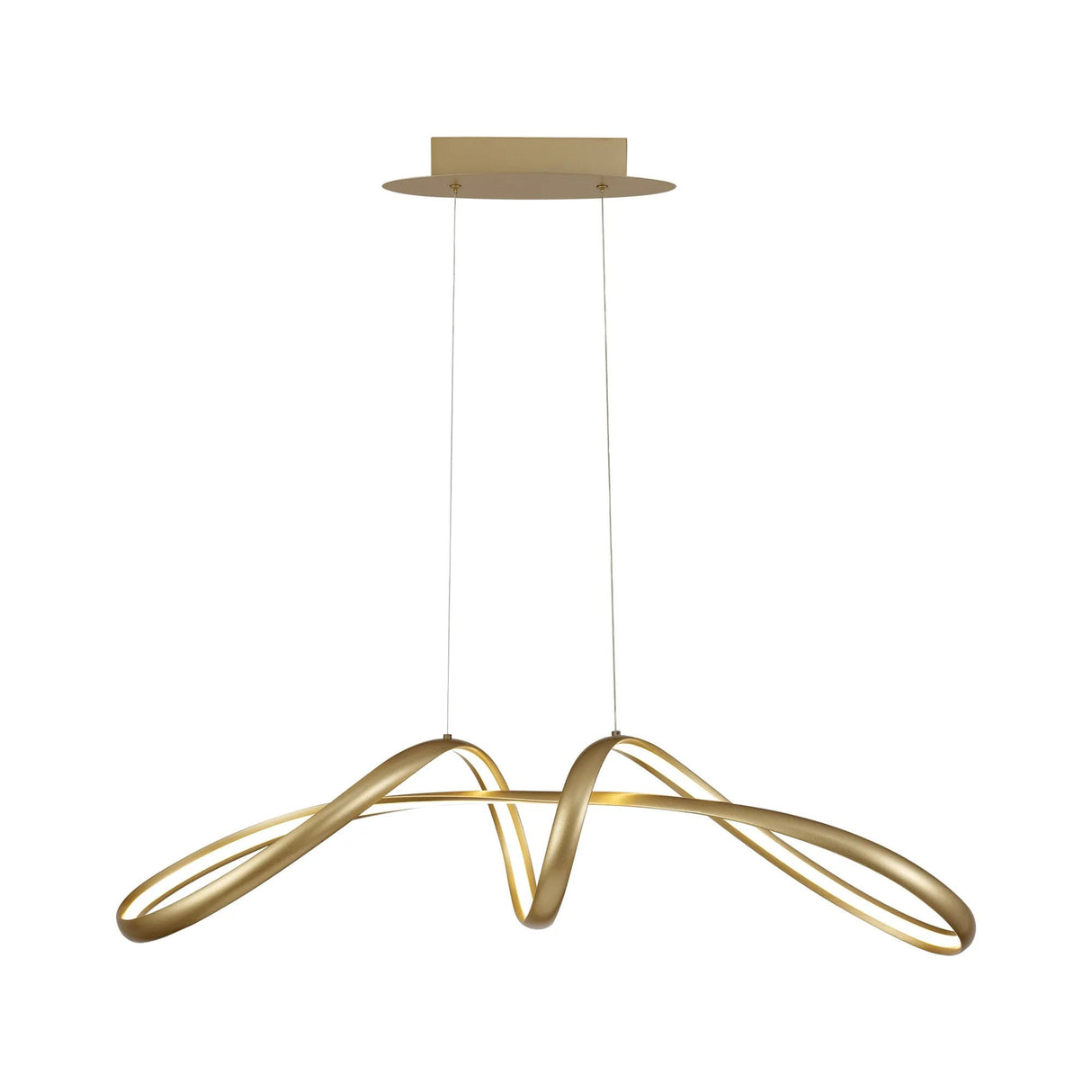 Collins Dimmable Large Oval Pendant, 39W LED, 3000K, Sand Gold