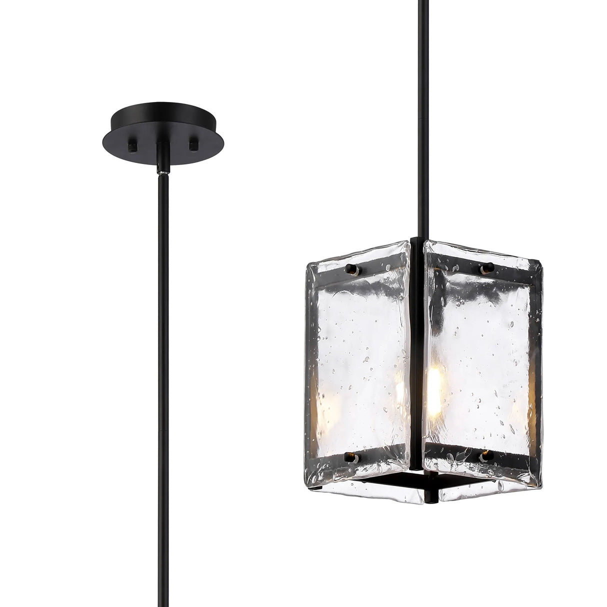 Cooper Multi Height Pendant/Semi Flush, 1 x E27, Matt Black