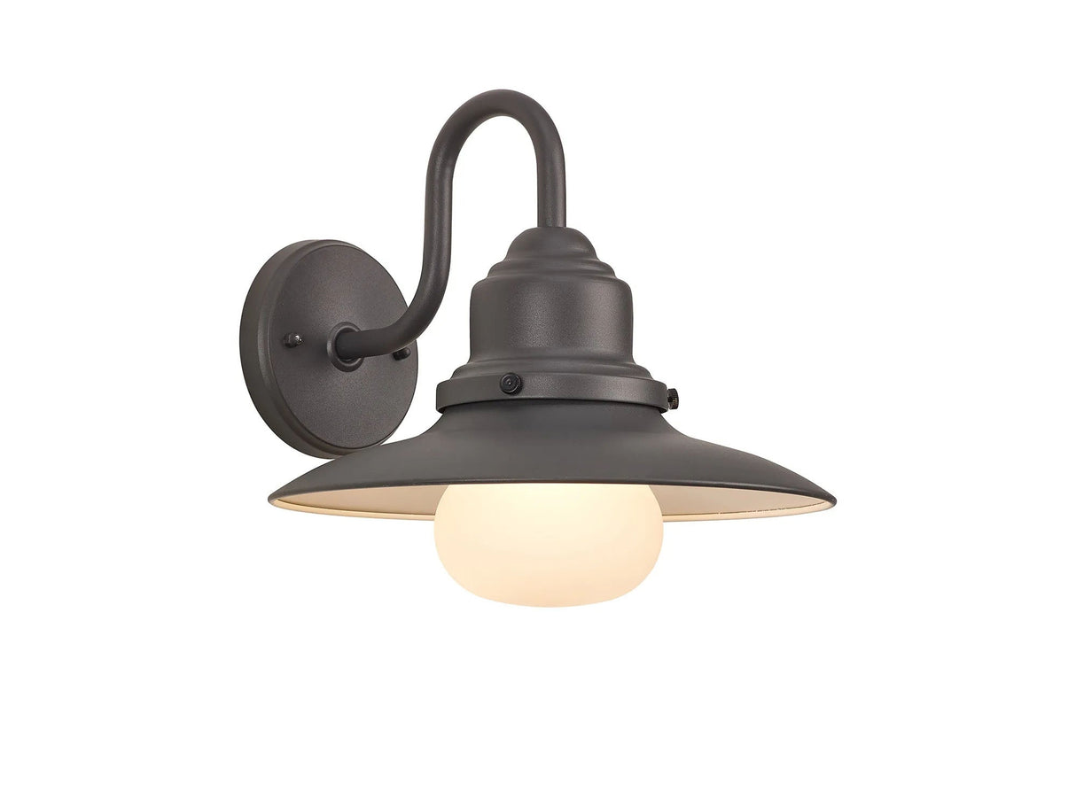 Corrigan Wall Lamp 1 Light IP44 Dark Grey/Black