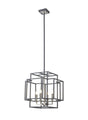 Coton Multi Height Pendant, 4 x E14, Anthracite/Satin Nickel