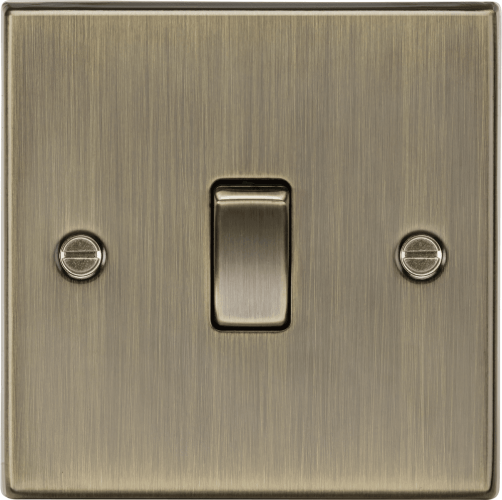 Knightsbridge 10AX 1G Intermediate Switch - Antique Brass CS12AB