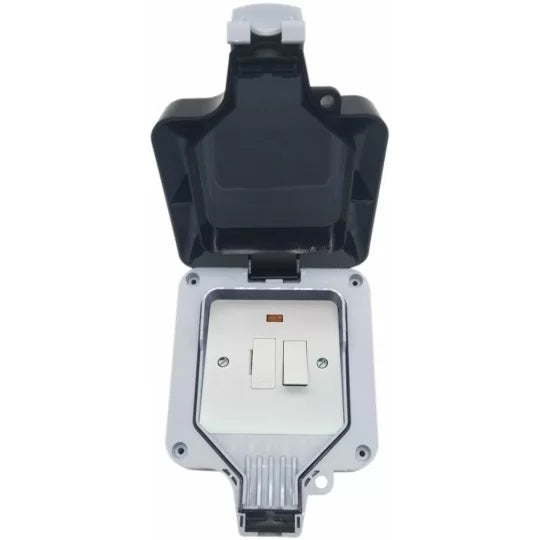 DELIGO DWPSS 13AMP SWITCHED FUSED SPUR WITH NEON WEATHERPROOF