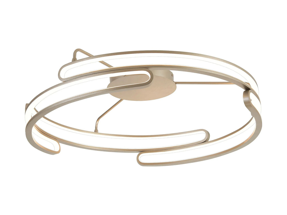 Dossena 80cm Ceiling, 3 Step Dimming, 70W LED, 3000K, 5500lm, Matt Satin Nickel, 3yrs Warranty