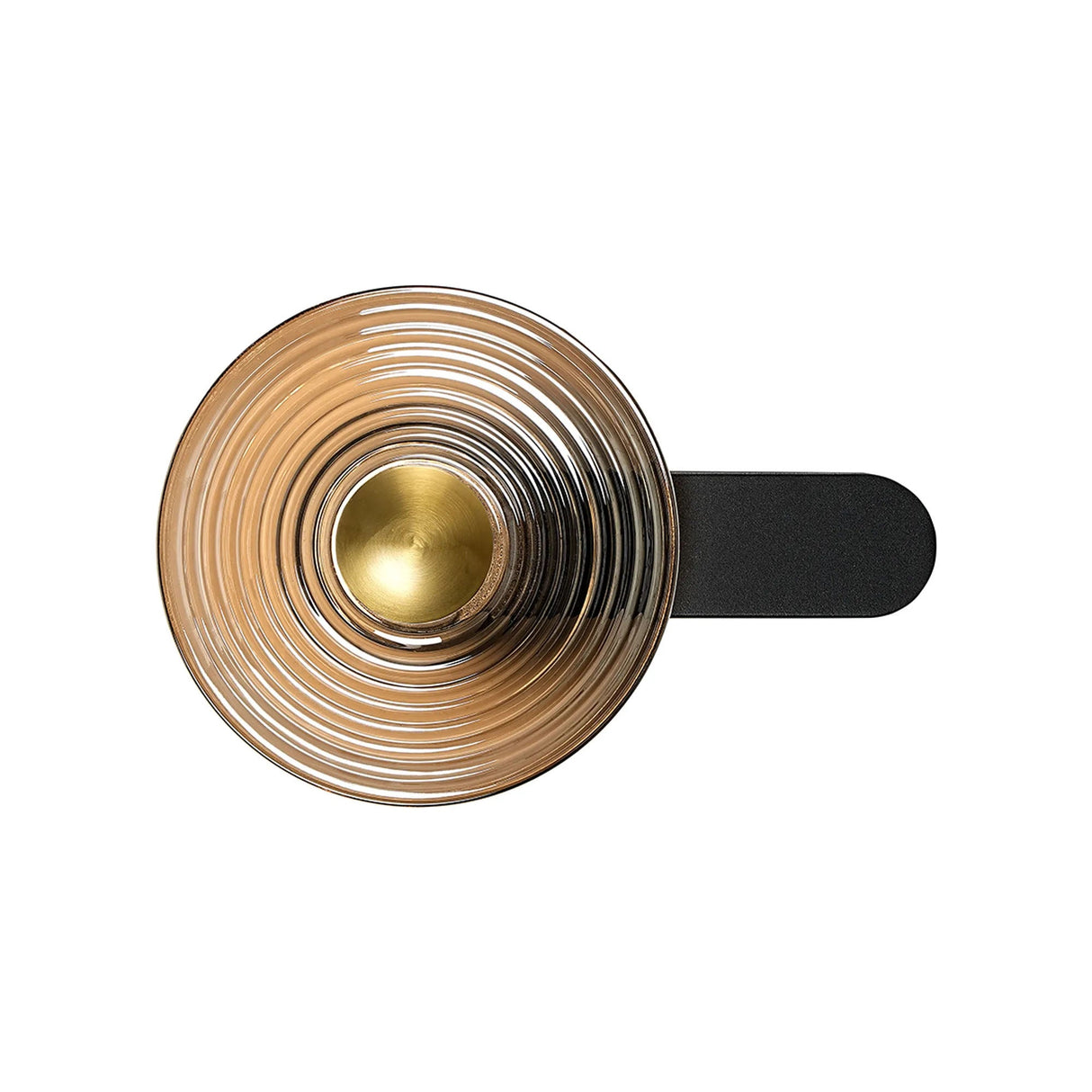 Douglas Wall Lamp, 1 x 7W LED, 3000K, 426lm, Satin Black/Smoke/Brass, 3yrs Warranty