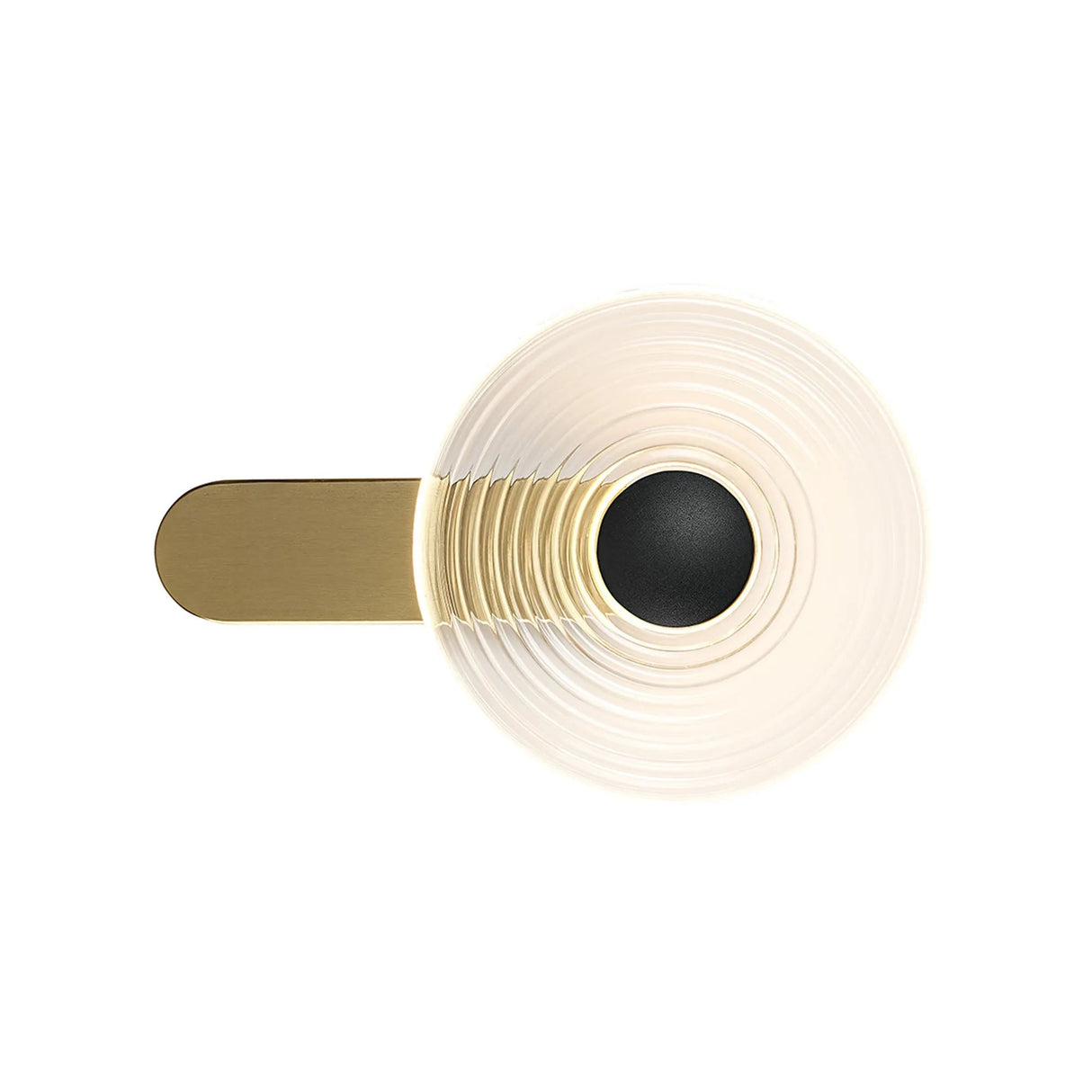 Douglas Wall Lamp, 1 x 7W LED, 3000K, 426lm, Brass/Clear/Satin Black, 3yrs Warranty