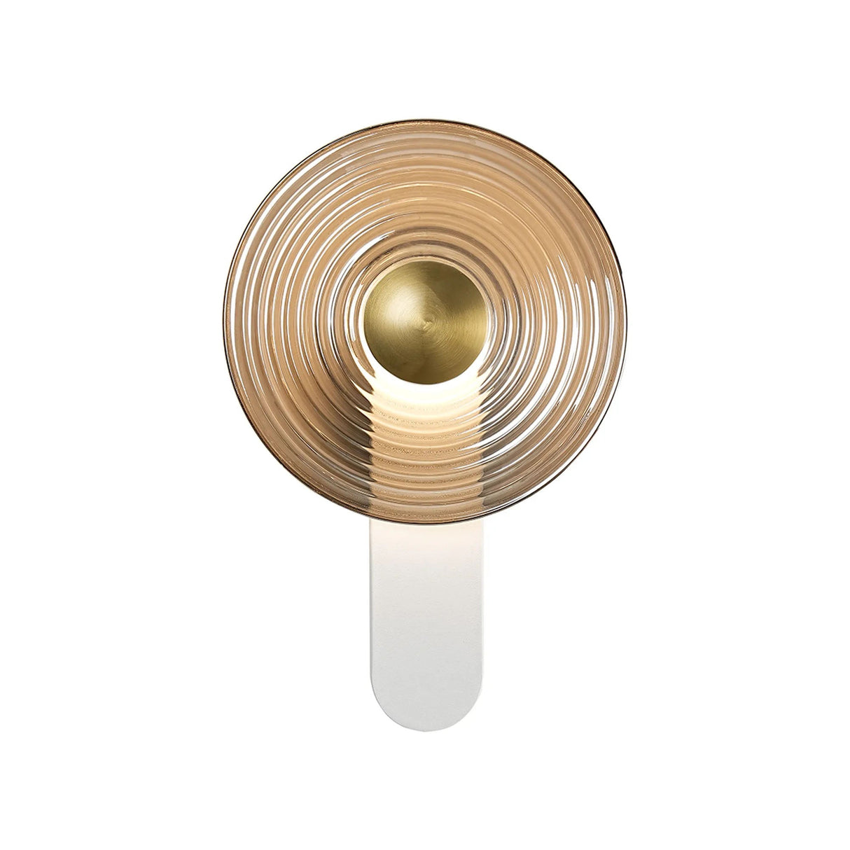 Douglas Wall Lamp,1 x 7W LED, 3000K, 426lm, Satin White/Smoke/Brass, 3yrs Warranty