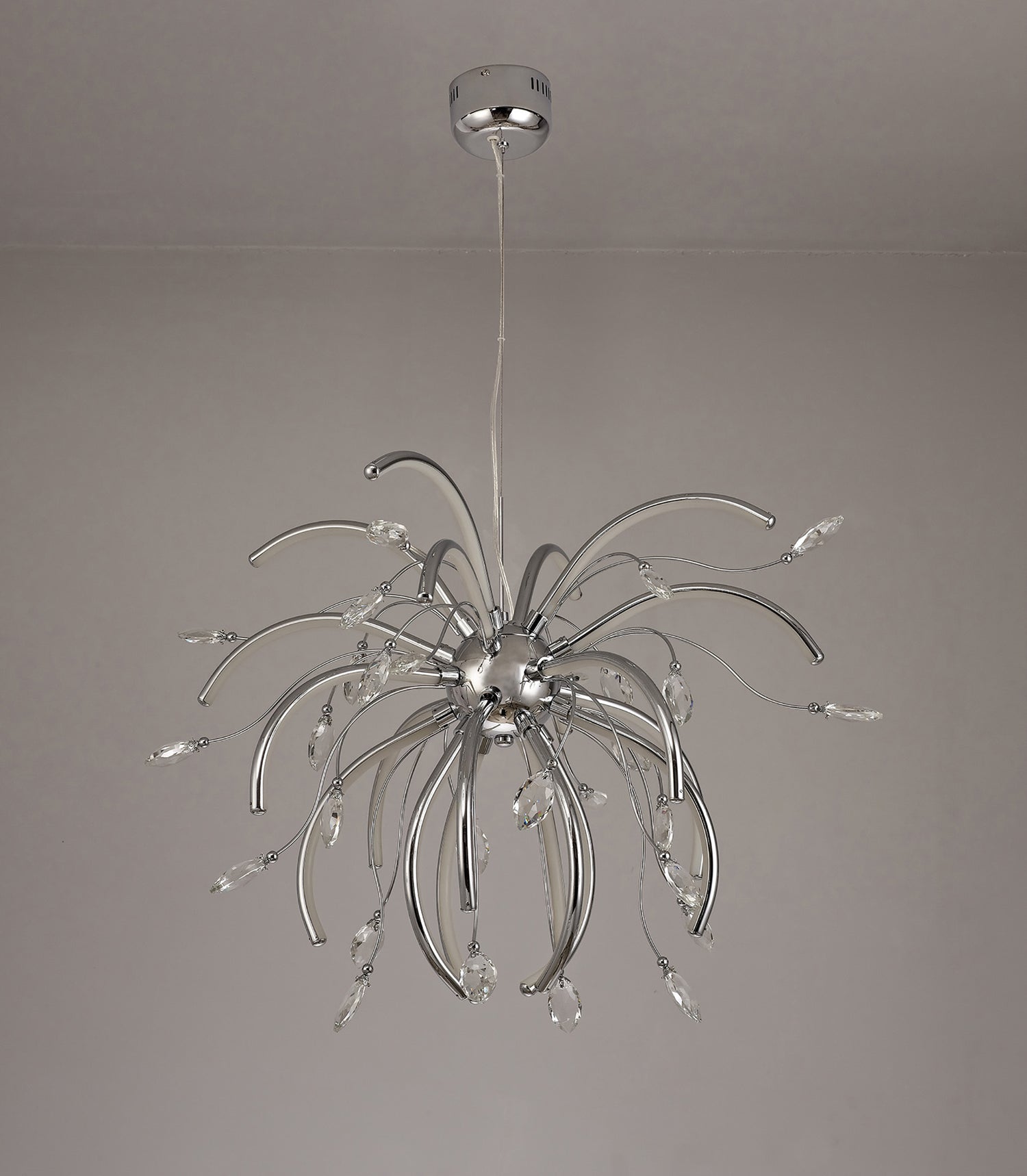 Dyce Large Pendant, 20 x 4.5W LED, 3000K, 2549lm, Polished Chrome, 3yrs Warranty
