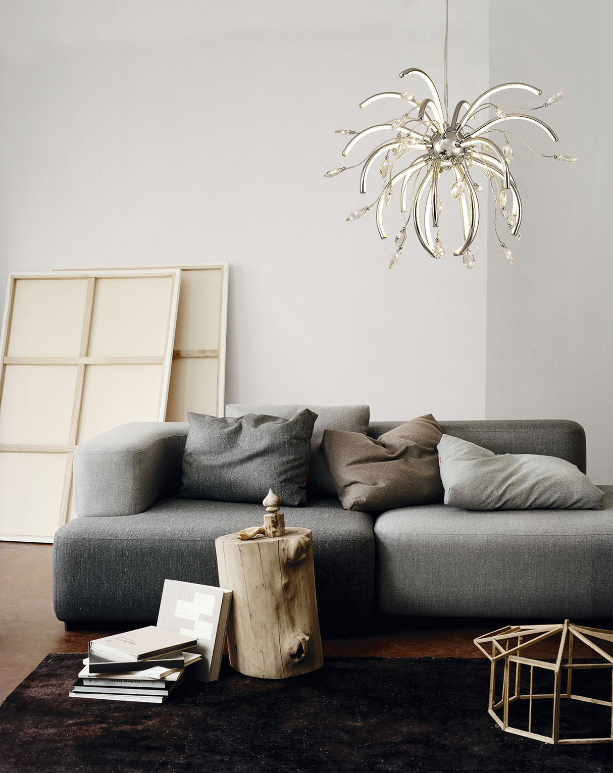 Dyce Small Celing, 6 x 2W LED, 3000K, 580lm, Polished Chrome, 3yrs Warranty