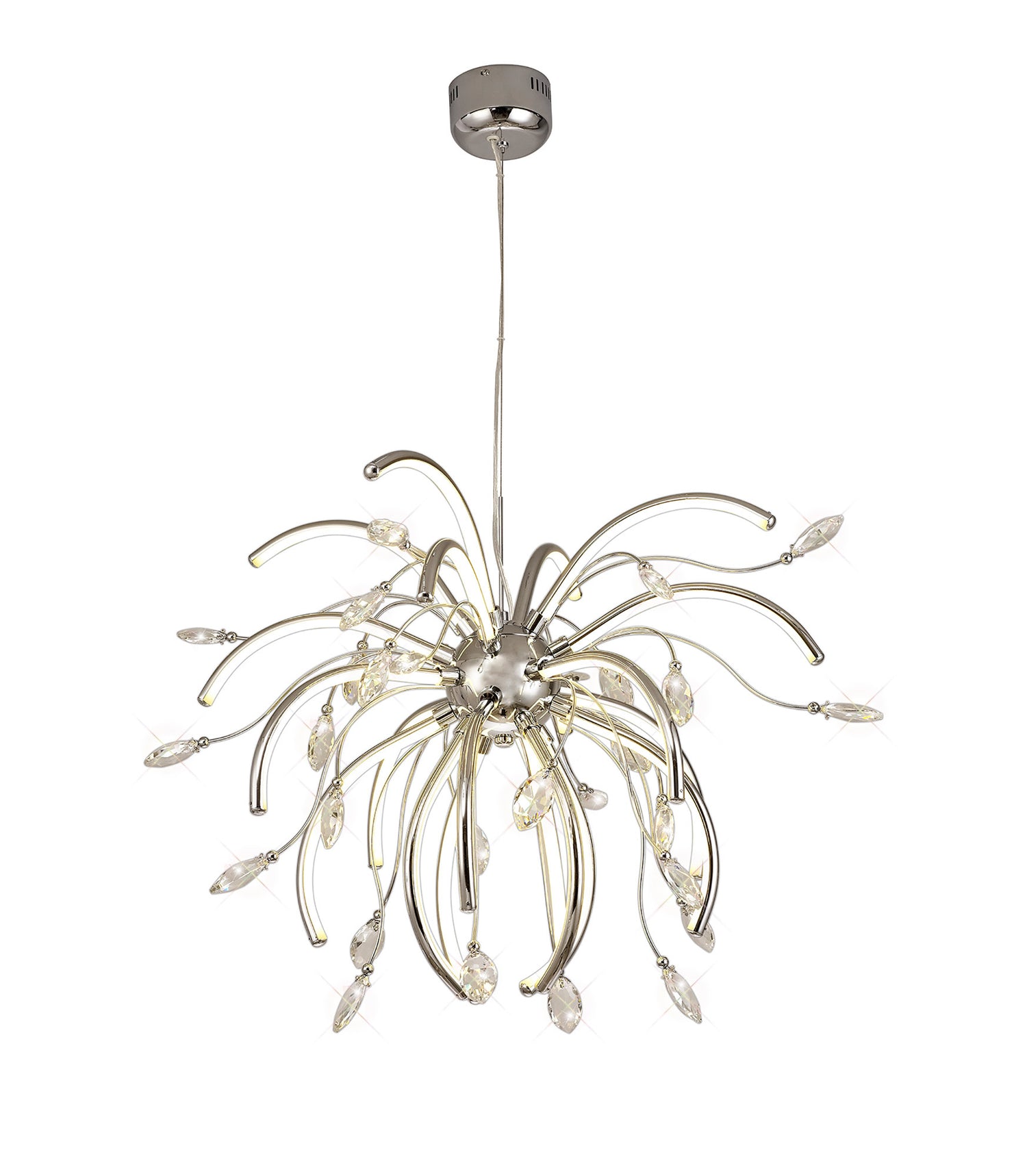 Dyce Large Pendant, 20 x 4.5W LED, 3000K, 2549lm, Polished Chrome, 3yrs Warranty