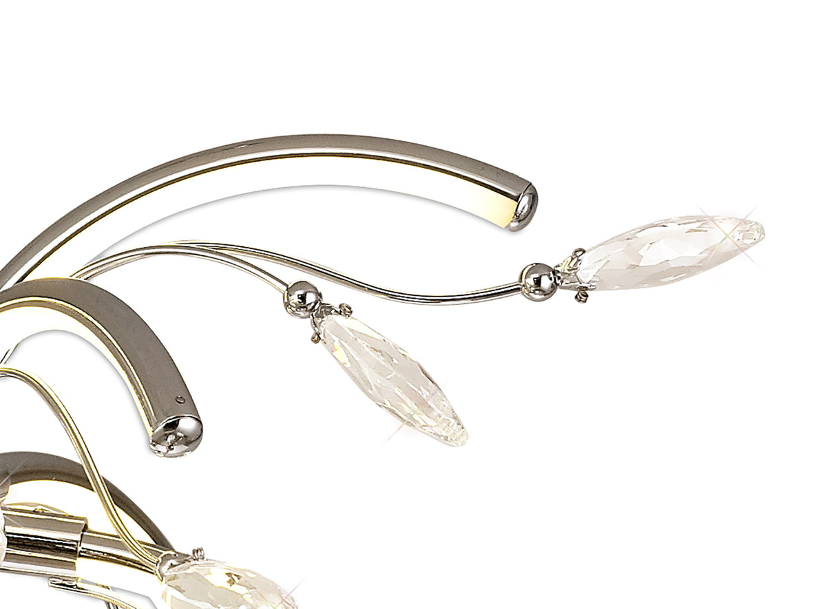 Dyce Medium Pendant, 12 x 2.5W LED, 3000K, 1243lm, Polished Chrome, 3yrs Warranty