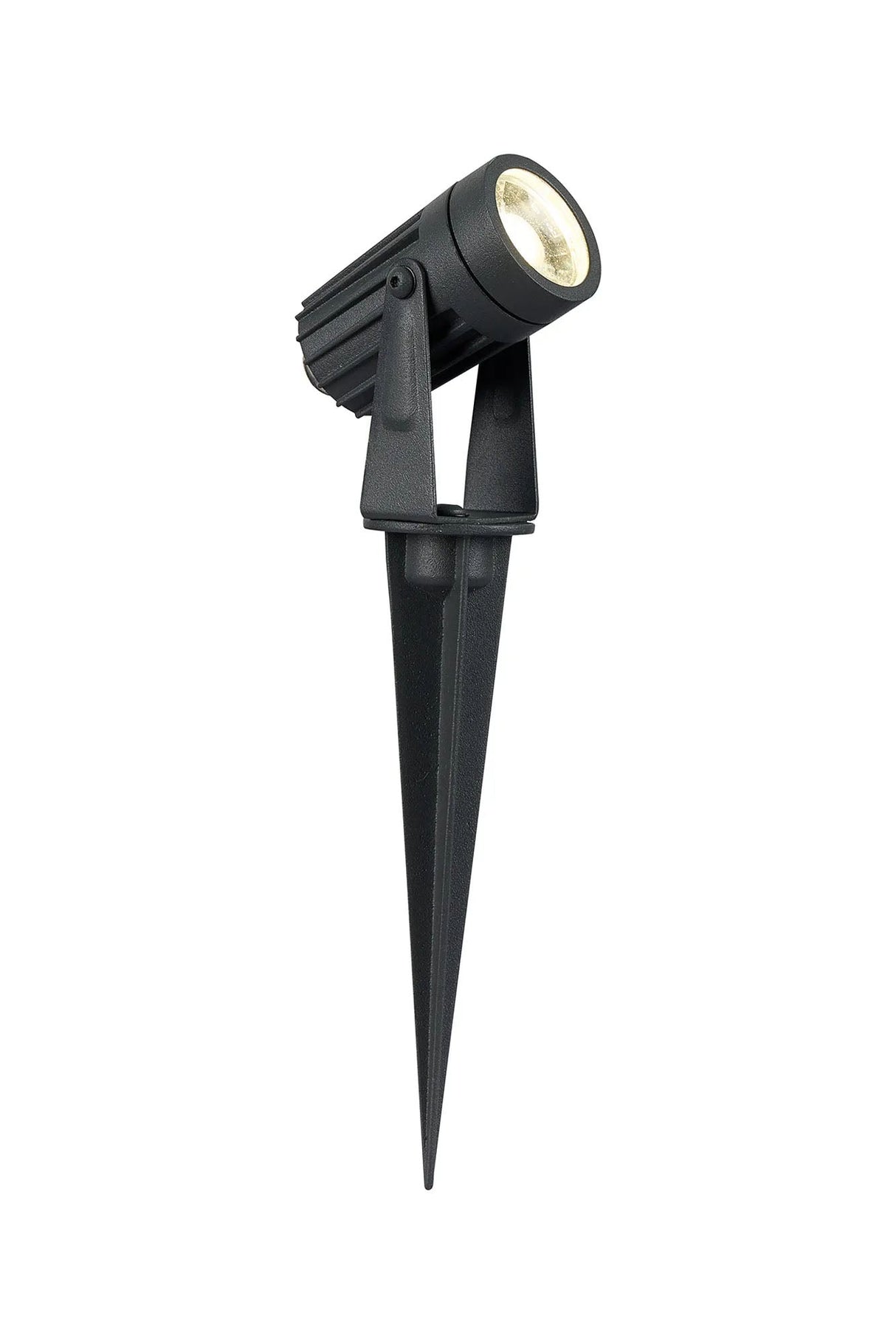 Eastham Ground Spike 24V DC Spotlight, 3W LED, 3000K, c/w 1m 2 x 0.75mm² PVC Cable, Male Connection, IP65, Anthracite, 3yrs Warranty