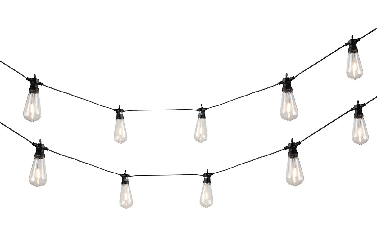 Eastham Festoon, 24V DC, Total 3.6W LED, 2700K, 1m 2 x 0.15mm² PVC Lead Cable, 50cm Bulb Spacing, Male Connector, IP44, 3yrs Warranty