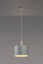 Embieton 1.9m Crystal Pendant, 1 Light E27, Antique Brass/Clear Crystal/Light Grey 30x20cm Velvet Shade