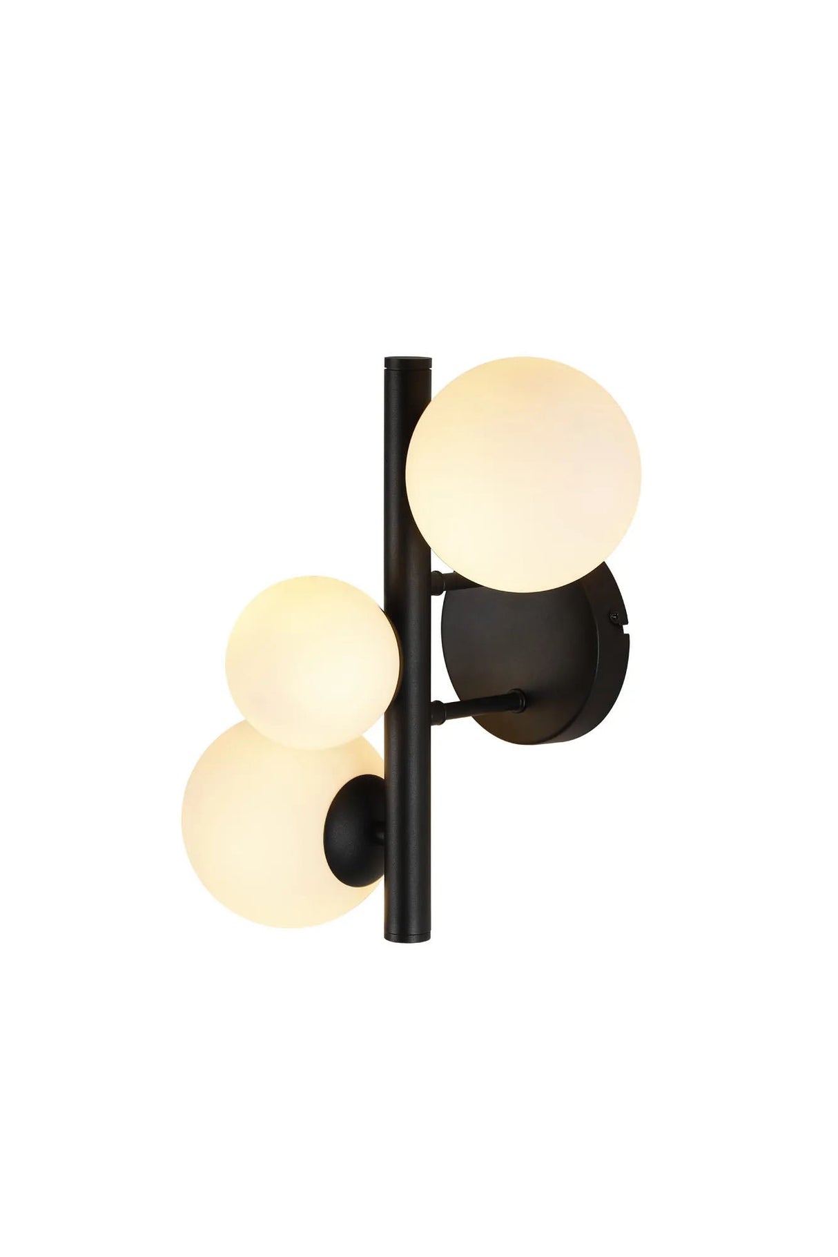 Ferguson Wall Lamp, 3 x G9, Satin Black, Opal Glass