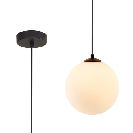 Ferguson Single Pendant, 1 x G9, Satin Black/Opal