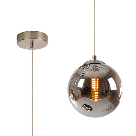 Ferguson Single Pendant, 1 x G9, Satin Nickel/Chrome