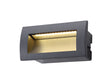 Flowers Rectangle Recessed Wall Light 3W LED IP65 Dark Grey